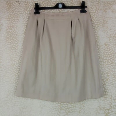 Dana Buchanan Vintage Womens Skirt Beige Stone Pockets Wool Blend Size UK 12 - Image 1 of 4