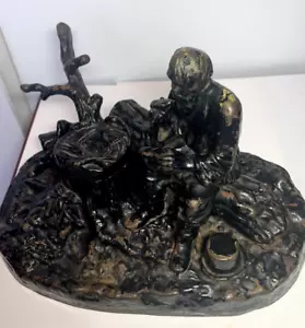 Sehr guter Zustand GUSSEISEN RUSSISCHER HOLZJACK ESSEN ABENDESSEN SKULPTUR TINTEWELL mit HERSTELLERN MARK - Bild 1 von 18