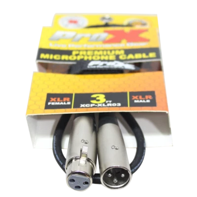 Pro X 3 Ft. Balanced XLR3-F to XLR3-M Premium Audio Microphone Cable - Image 1 of 4