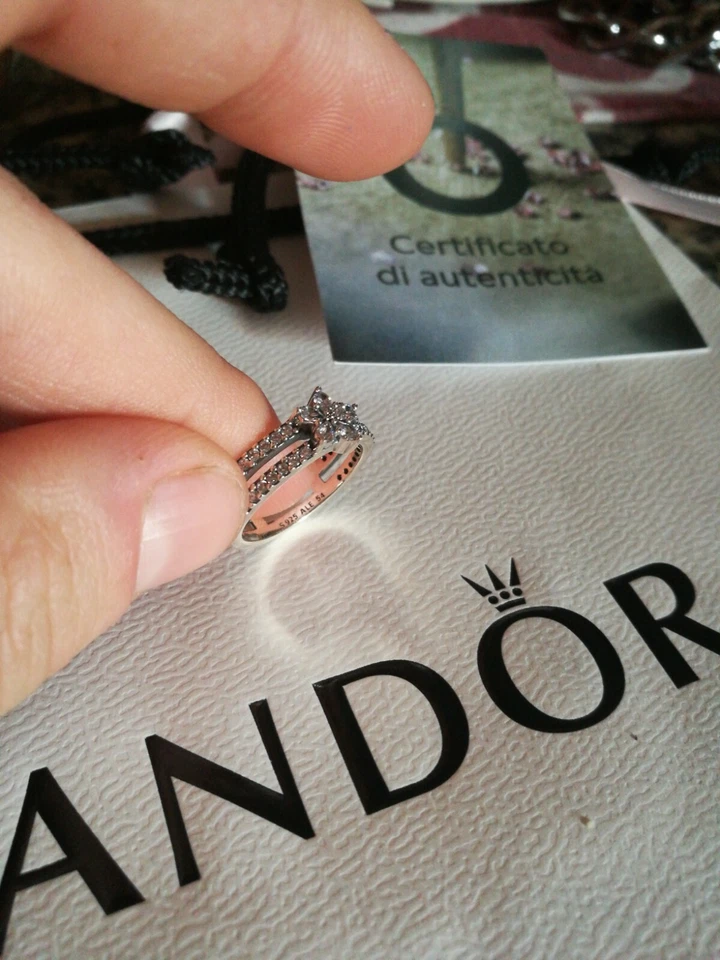 anello pandora mis 54 nuovo con garanzia firmata al momento dell'acquisto - Immagine 1 di 1
