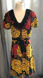 LEIFSDOTTIR Multi Color Silk Floral Print Dress Size 10 NWT - Picture 1 of 9