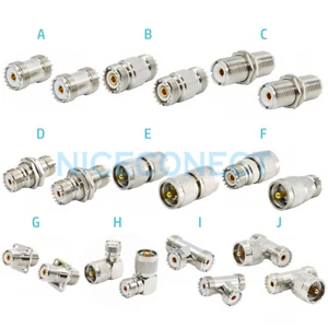 1x UHF PL-259 SO-239 to UHF Male Female Plug Jack Adapter RF Coaxial Connector - Picture 1 of 11