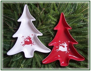 24 X WEIHNACHTSTELLER NEU WEIHNACHTEN KERAMIK ADVENT TELLER POSTEN SCHALE KEKSE - Bild 1 von 1