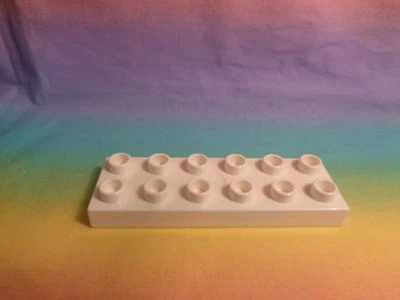 LEGO Duplo White Flat Base Plate 2 X 6 Dot - Image 1 of 3