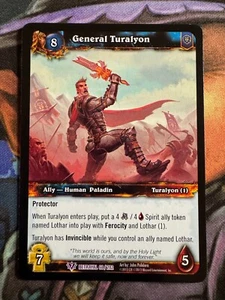 Juego de cartas coleccionables de World of Warcraft Betrayal 68/202 General Turalyon - Imagen 1 de 2