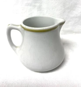 Vintage England Duraline Grindley Hotelware Co. Cream Pitcher White Gold - Picture 1 of 4