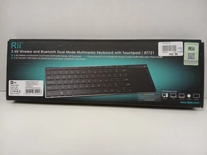 Rii 2.4G Wireless and Bluetooth Multimedia Keyboard With touchpad RT721 - Picture 1 of 4