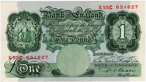 England 1949-1955 1 Pound P369b UNC - Picture 1 of 2
