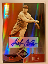 Bob Feller AUTO #/100 Leaf Limited Monikers Orange 2004 Autograph SP HOF Indians