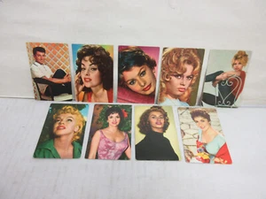 Lot of 9 Vintage 1960s Dutch Film Movie Stars Gum Trading Cards - Picture 1 of 11