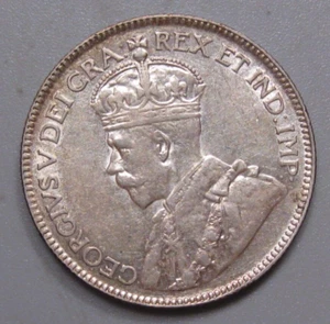 XF++/AU 1928 plata 25¢ veinticinco centavos. Canadá. Lustre. - Imagen 1 de 5