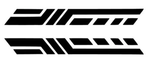 2x Streifen Auto Aufkleber links/rechts Sticker Tuning Racing 20x2,5cm Motorrad - Bild 1 von 2