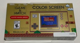 Nintendo Game & Watch Super Mario Bros Handheld Console Clock - Sealed