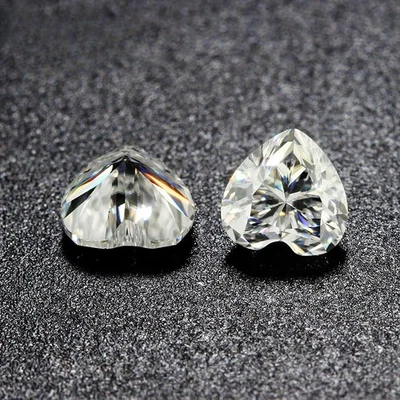 D Color Heart Moissanite 0.1-4ct - US Imported Loose Stones for Ring DIY - Image 1 of 4