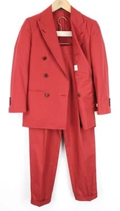 Suitsupply La Spalla Hombres Traje UK32R sin Forro Algodón Rojo 2 Pieza Doble De - Imagen 1 de 16