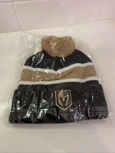 NHL Las Vegas Golden Knights Hockey Pom Beanie Cap Knit Hat Station Casinos - Picture 1 of 2