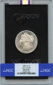 1885-CC Morgan Dollar GSA HOARD S$1 NGC MS62PL - Picture 1 of 2