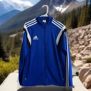 Giacca Uomo Adidas Climacool Blu Zip Calcio Pista Taglia M - Foto 1 di 3