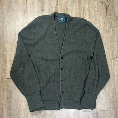 Cárdigan Jantzen De Colección Medio Verde Cobain Grunge Vintage Acrílico Botón Foto 1 de 4