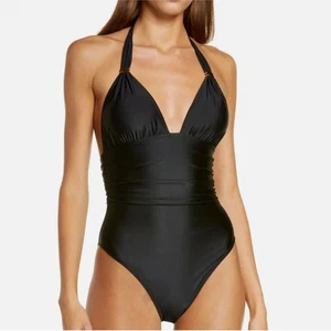 Vix Paula Hermanny Bia Tube One Piece Swimsuit SZ L Black $216 - Picture 1 of 2