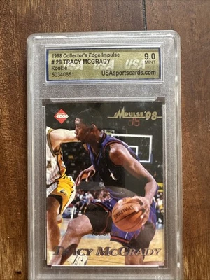 1997-98 Collectors Edge Impulse дебютант RC HOF TRACY McGRADY Magic Rockets как новый 9 - Изображение 1 из 2