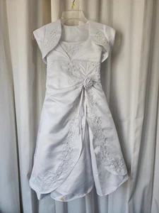 Girls Size 6 White Formal Dress - Picture 1 of 14