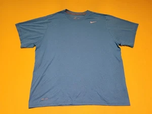 Nike Dri-Fit Tee Shirt Short Sleeve Blue NEW FREE SHIPPING - Picture 1 of 3