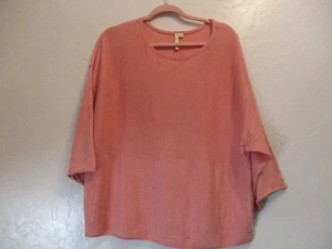 Pullover J. Jill Pure Jill para mujer talla XS mezcla de cachemir de gran tamaño cuadrado rosa - Imagen 1 de 9