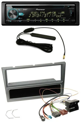 Pioneer CD MP3 AUX DAB USB Autoradio für Opel Corsa C Quadlock 2004-2006 alumini - Bild 1 von 4