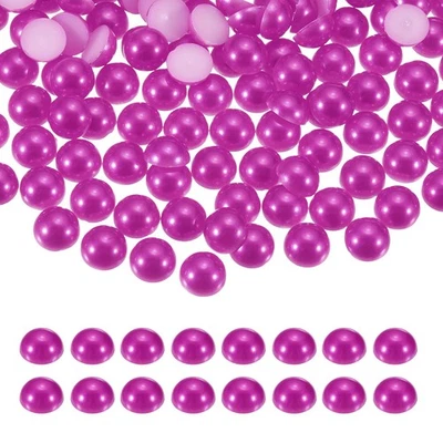 1000Pcs Half Pearl,4mm Plastic Half Flatback Imitation Pearls Cabochon(Rose Red) - Image 1 of 4