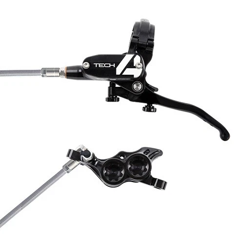 Hope Tech 4 E4 Enduro MTB Brake - Black/Black - Braided Hose - Right Hand Rear - Image 1 of 1