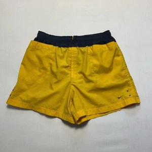 Vintage Nike Shorts Womens M(8-10) Yellow Navy Y2K - Picture 1 of 6