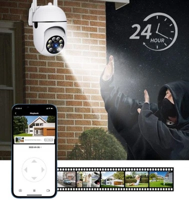 "Smart HD Night Vision Bulb Camera 360° Remote Control Indoor & Outdoor Security - Image 1 of 4