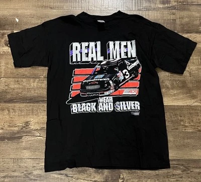 Camiseta De Colección 1990 Dale Earnhardt #3 Nascar XL Hombres Reales Usar Negra y Plateada Foto 1 de 4