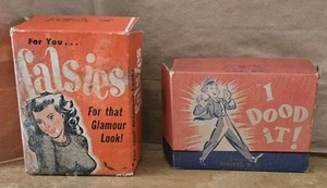 1940-50s FALSIES For The Glamour LOOK Teeth w/Box & I Dood It w/ Commode Vtg Gag - Picture 1 of 21