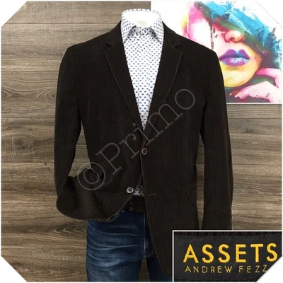 ANDREW FEZZA Mens Corduroy Blazer Sport Coat Casual Jacket Size 46L Classic Suit - Image 1 of 4