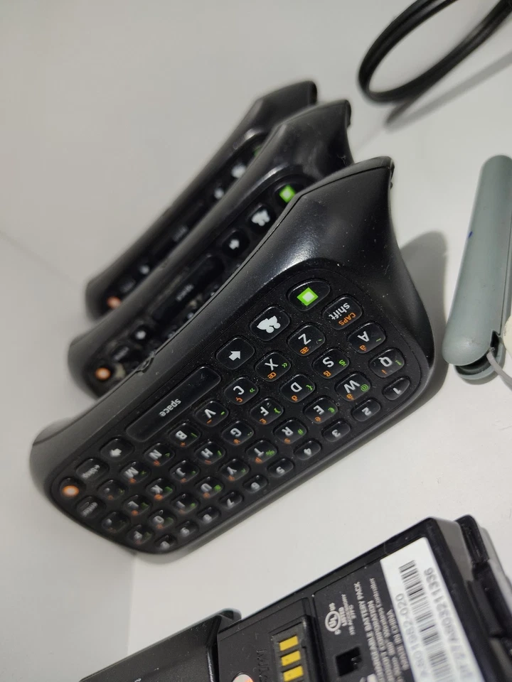 Accesorio de controlador negro Chatpad Microsoft Xbox 360 OEM X3 (lote de 3) Foto 1 de 1