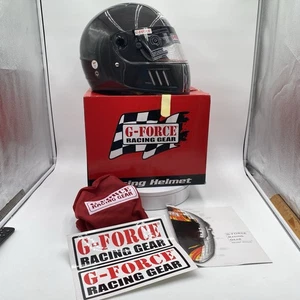 New G-Force Racing Gear Carbon Fiber Pro Helmet 3028XXLBK Size XXL 7-7/8” Black - Picture 1 of 19