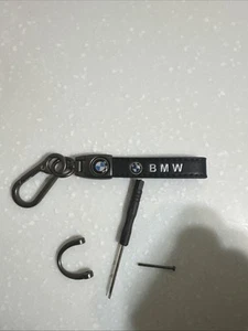 BMW Keychain Strap with Key & Fob Ring Black Key Chain NEW - Picture 1 of 3