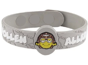 AllerMates POLLEN Allergy Wristband Medical Alert ID Silicone Sinus Bracelet NEW - Picture 1 of 3