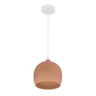 Robert Stevenson Sienna 1-Light Terracotta Bell Pendant Light w/Ceramic Shade - Image 1 of 4