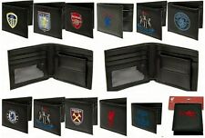 MENS EMBROIDERED CREST LEATHER FOOTBALL CLUB SPORTS TEAM MONEY WALLET COIN PURSE