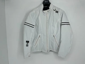 Ducati weiß schwarz Motorradjacke mit durchgehendem Reißverschluss Damengröße Large - Bild 1 von 9