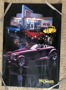 PLYMOUTH PROWLER KONZEPTFAHRZEUG AUTO POSTER 22"" breit x 32"" hoch Vintage 1990er Jahre - Bild 1 von 2