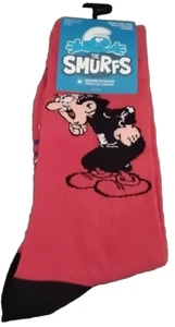 The Smurfs Novelty Gargamel Unisex Adult Crew Socks Fits Shoe Size 7-12 One Pair - Picture 1 of 3