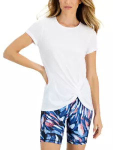 ID Ideology Damen T-Shirt mit Seitenknoten weiß Größe M - Bild 1 von 2