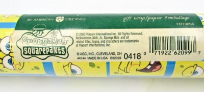 SpongeBob SquarePants  Wrapping Paper 35 sq ft American Greetings Sealed - Image 1 of 4