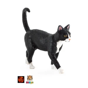 Black and White Farm Cat Toy Model Figure by Mojo 387200 Cake Topper New - Foto 1 di 2