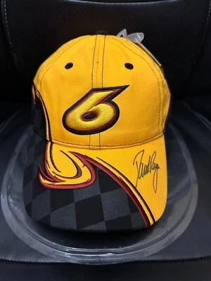 NASCAR David Ragan Sombrero Autografiado Persecución Auténticos Gorra de Carreras Llamas UPS #6 NUEVO Foto 1 de 4
