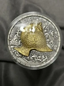 Moneda antigua de plata en alto relieve Chad History of War To Protect 2022 de 2 oz - Imagen 1 de 11